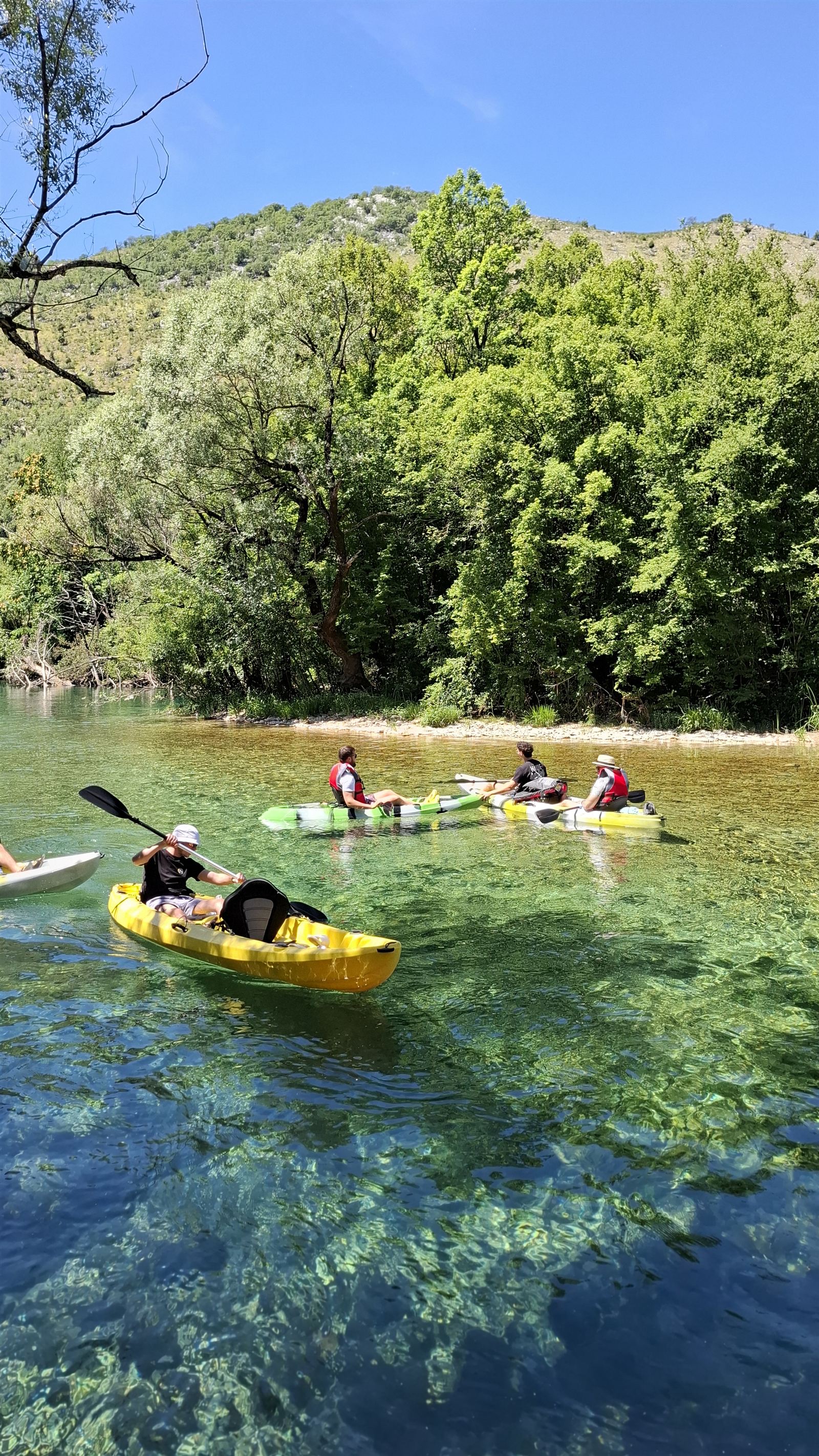 Paddling through the Zeta river valley, Montenegro