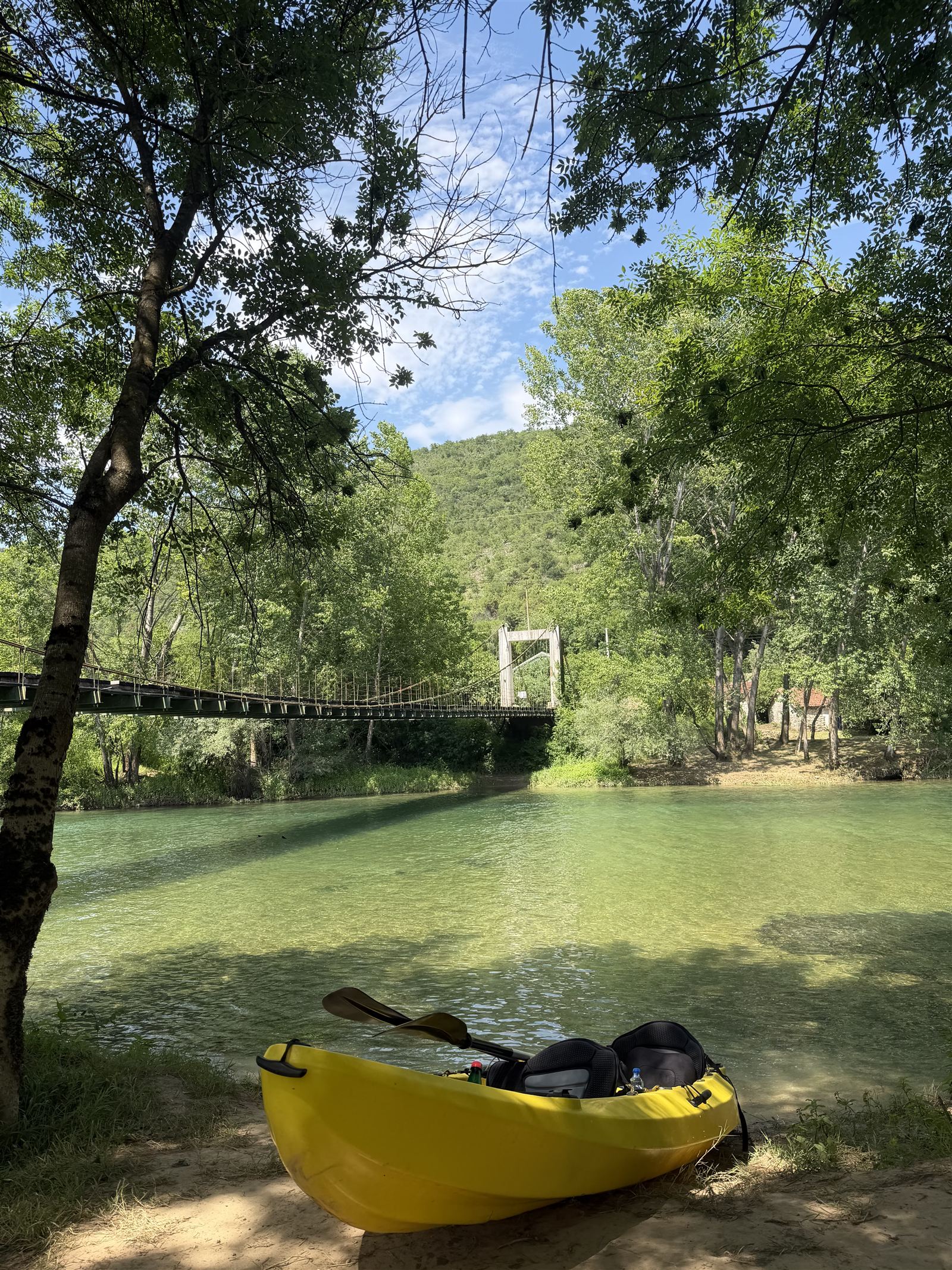 Riverside nature on the Zeta kayaking route